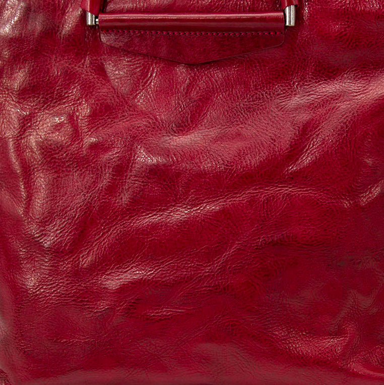 Large Capacity Colorful Vegetable-Tanned Leather Tote Bag, Handcrafted-Crumpled leather Bag,14in Length-i7bags